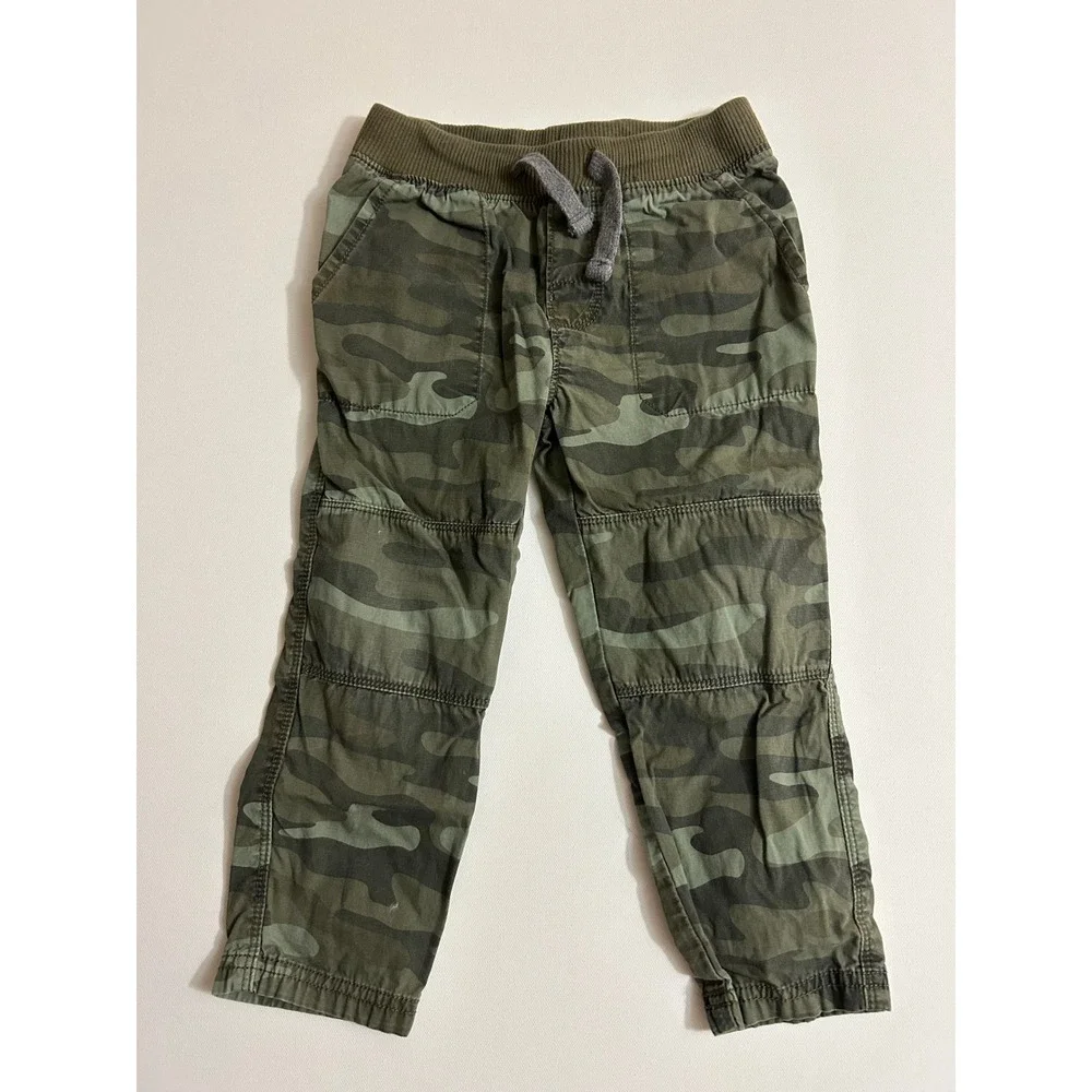Carters Toddler Girl's Camo Pull On Jogger Pants Size 3T Drawstring Camouflage